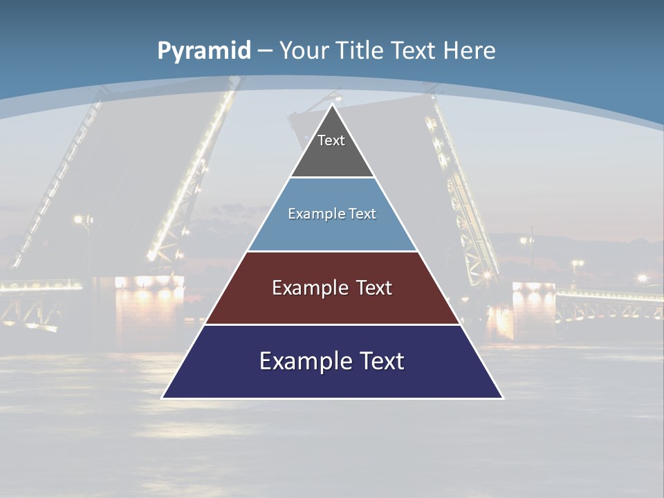 Landmarks Twilight Night Scene PowerPoint Template