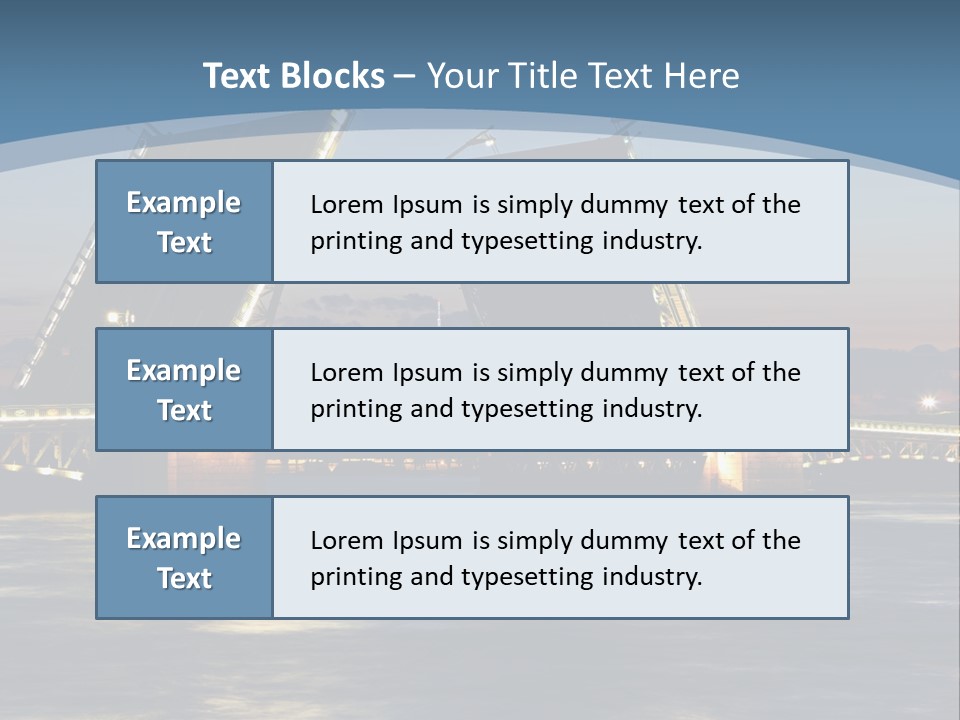 Landmarks Twilight Night Scene PowerPoint Template