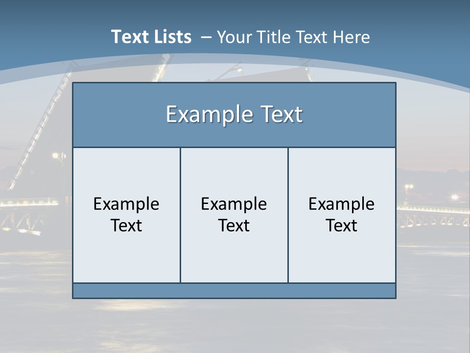 Landmarks Twilight Night Scene PowerPoint Template