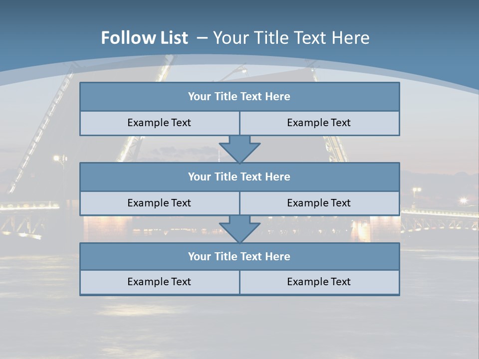 Landmarks Twilight Night Scene PowerPoint Template