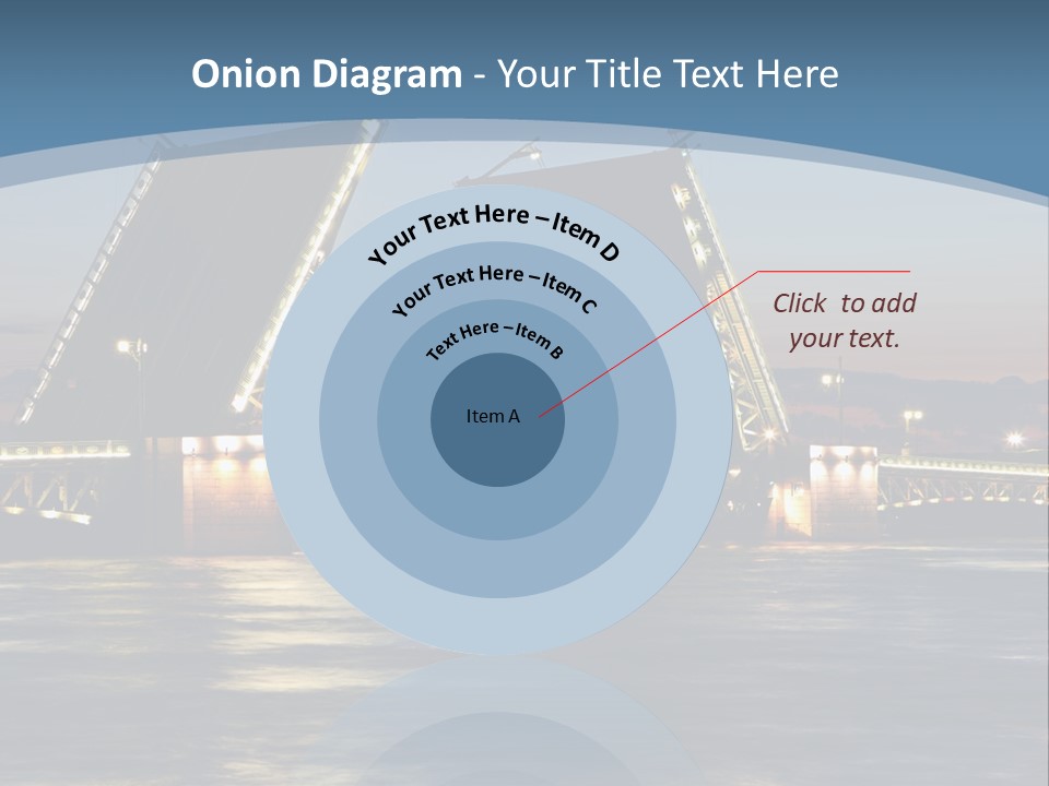 Landmarks Twilight Night Scene PowerPoint Template