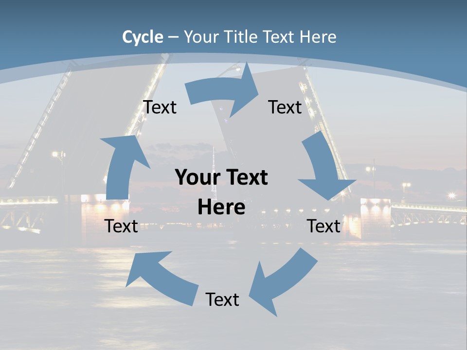 Landmarks Twilight Night Scene PowerPoint Template
