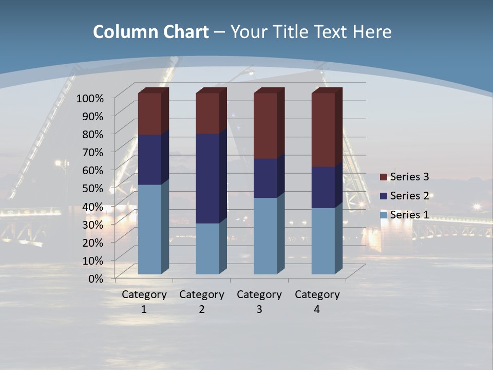 Landmarks Twilight Night Scene PowerPoint Template