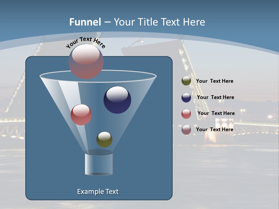 Landmarks Twilight Night Scene PowerPoint Template