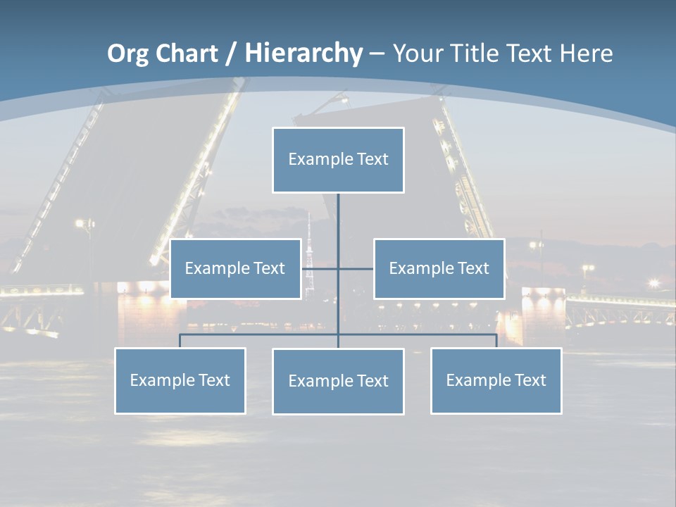Landmarks Twilight Night Scene PowerPoint Template