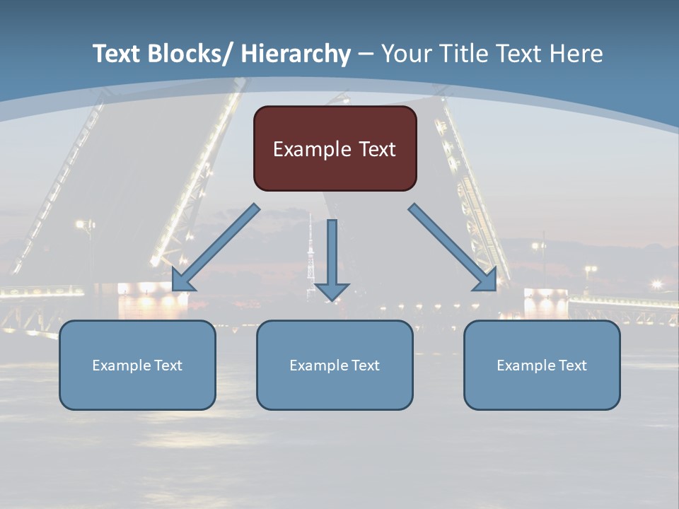 Landmarks Twilight Night Scene PowerPoint Template
