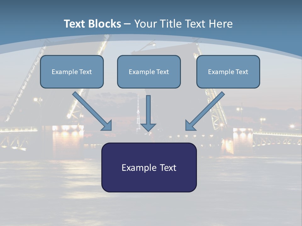 Landmarks Twilight Night Scene PowerPoint Template