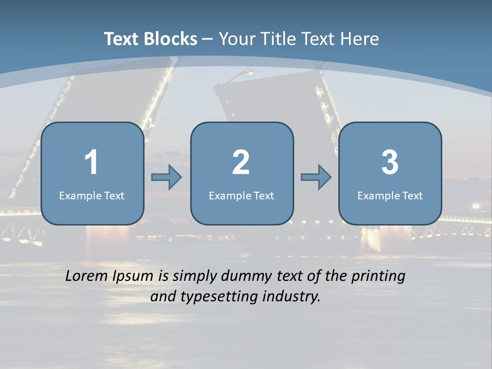 Landmarks Twilight Night Scene PowerPoint Template