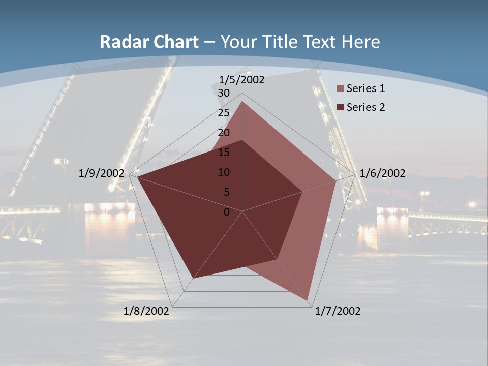 Landmarks Twilight Night Scene PowerPoint Template