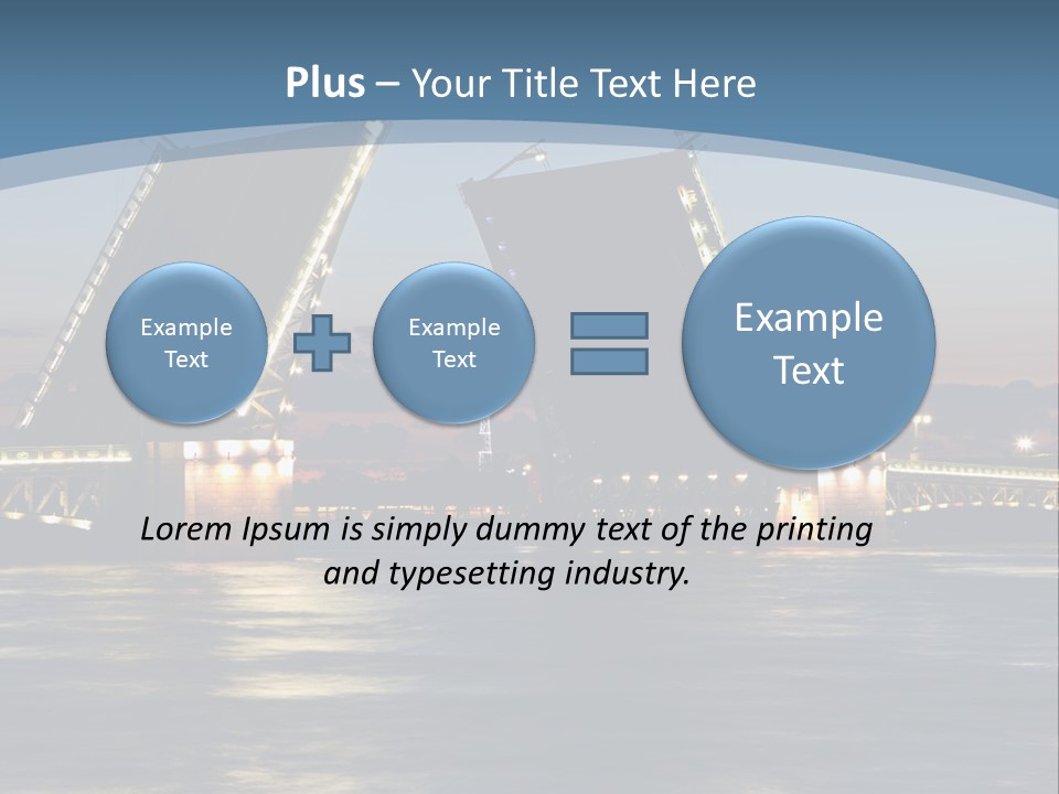 Landmarks Twilight Night Scene PowerPoint Template
