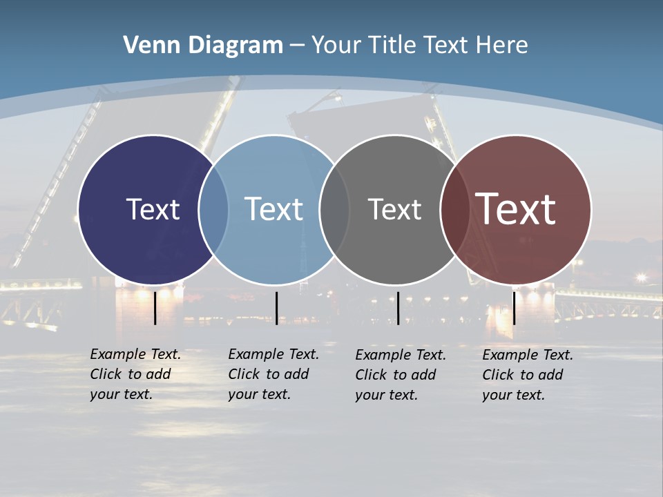 Landmarks Twilight Night Scene PowerPoint Template