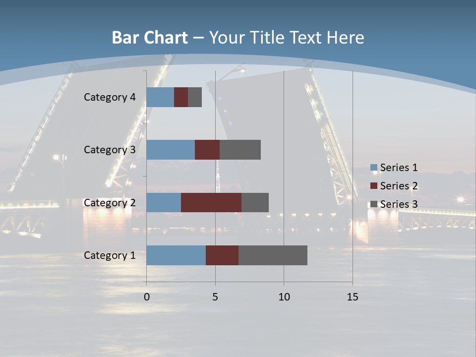 Landmarks Twilight Night Scene PowerPoint Template