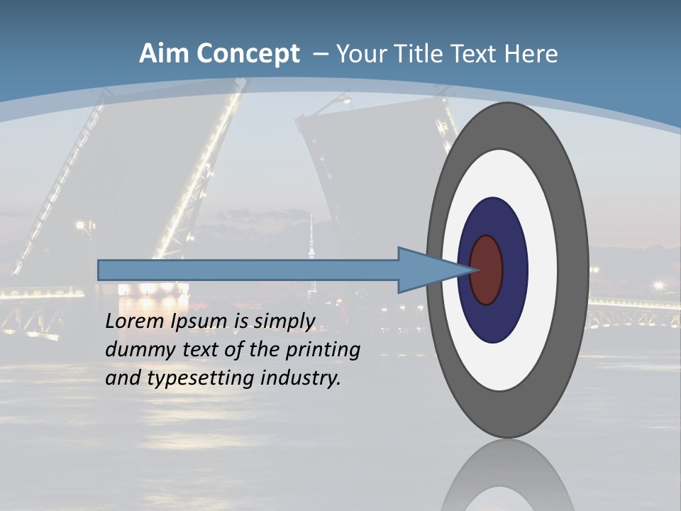 Landmarks Twilight Night Scene PowerPoint Template