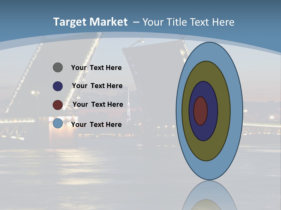 Landmarks Twilight Night Scene PowerPoint Template