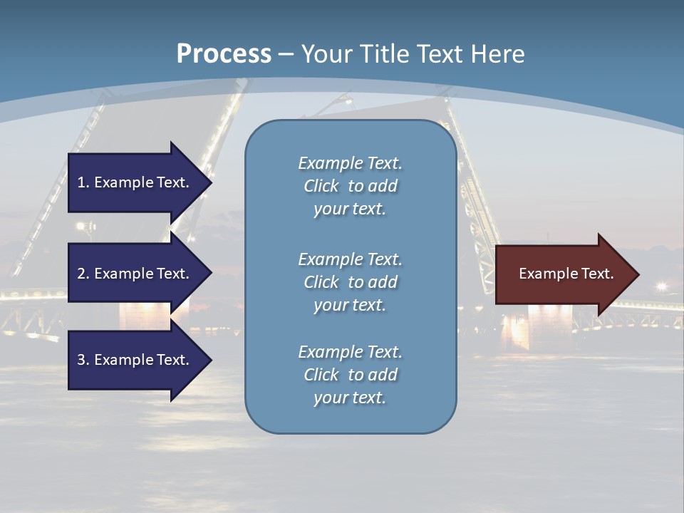 Landmarks Twilight Night Scene PowerPoint Template