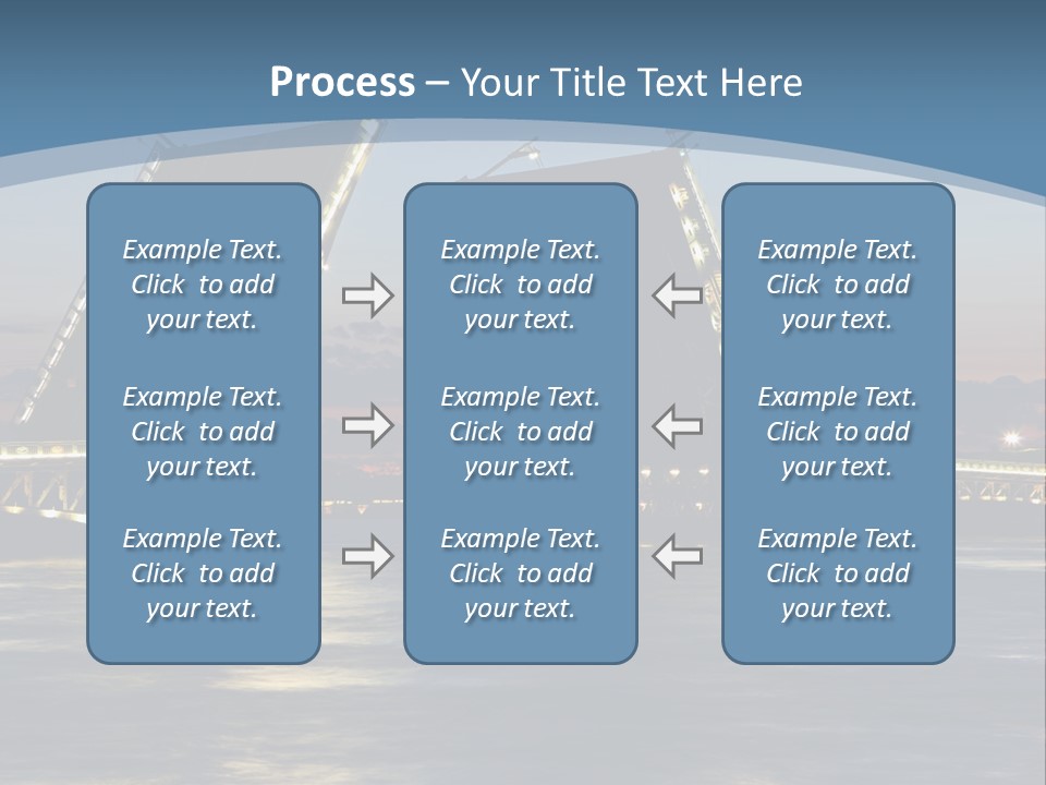 Landmarks Twilight Night Scene PowerPoint Template