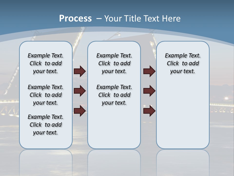 Landmarks Twilight Night Scene PowerPoint Template
