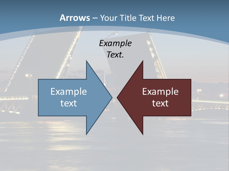 Landmarks Twilight Night Scene PowerPoint Template