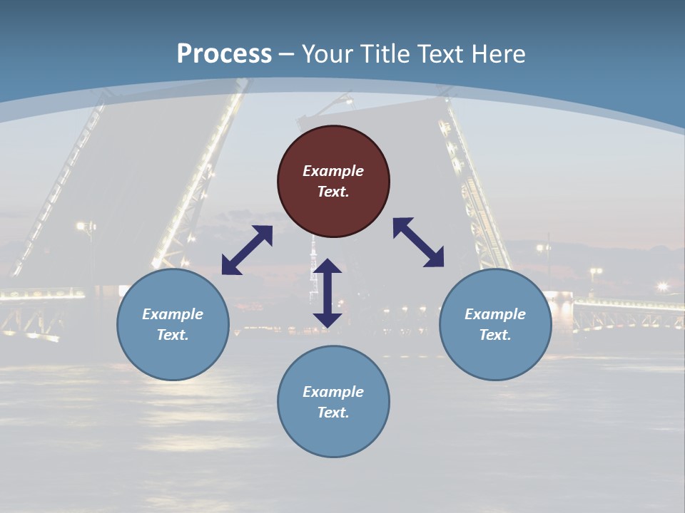 Landmarks Twilight Night Scene PowerPoint Template