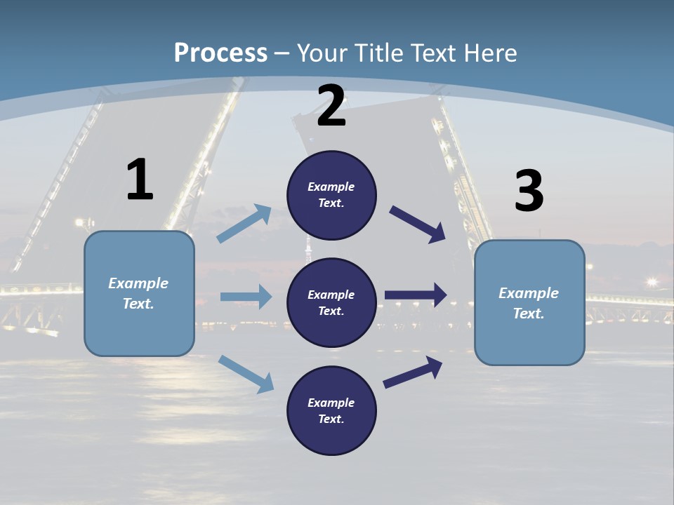 Landmarks Twilight Night Scene PowerPoint Template