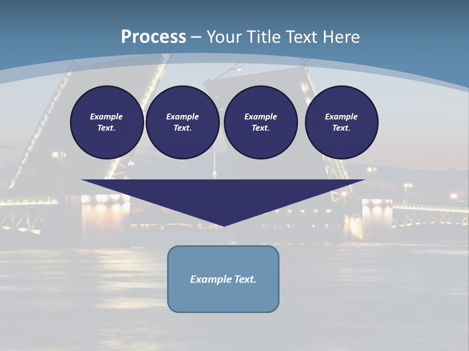 Landmarks Twilight Night Scene PowerPoint Template