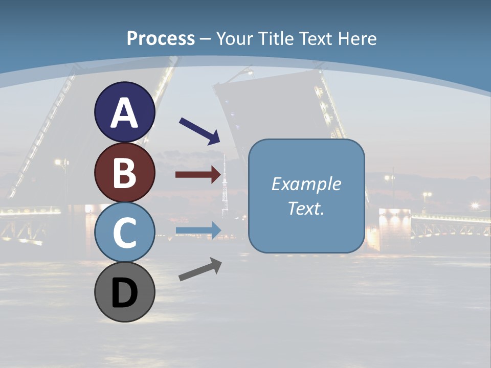 Landmarks Twilight Night Scene PowerPoint Template