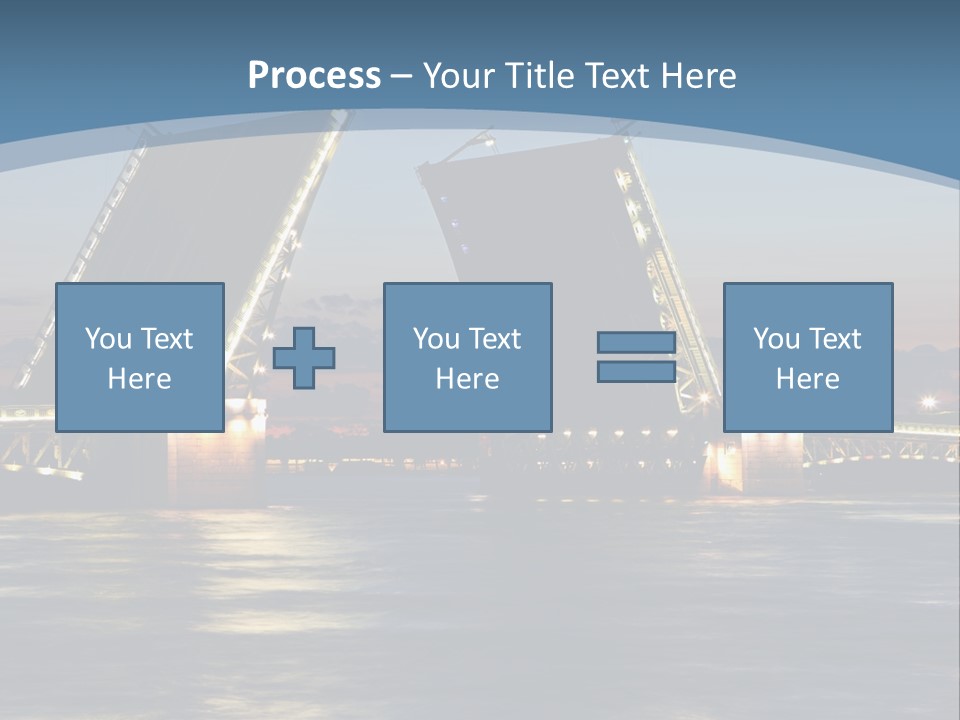 Landmarks Twilight Night Scene PowerPoint Template