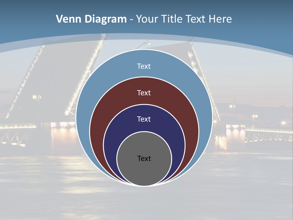 Landmarks Twilight Night Scene PowerPoint Template