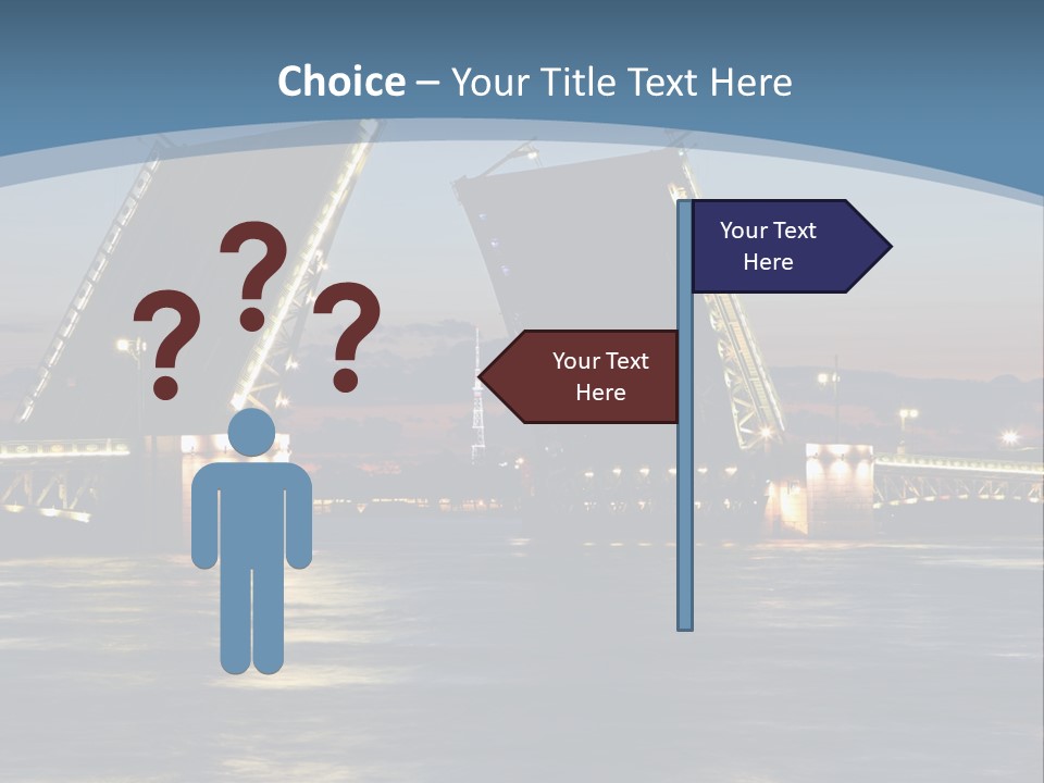 Landmarks Twilight Night Scene PowerPoint Template