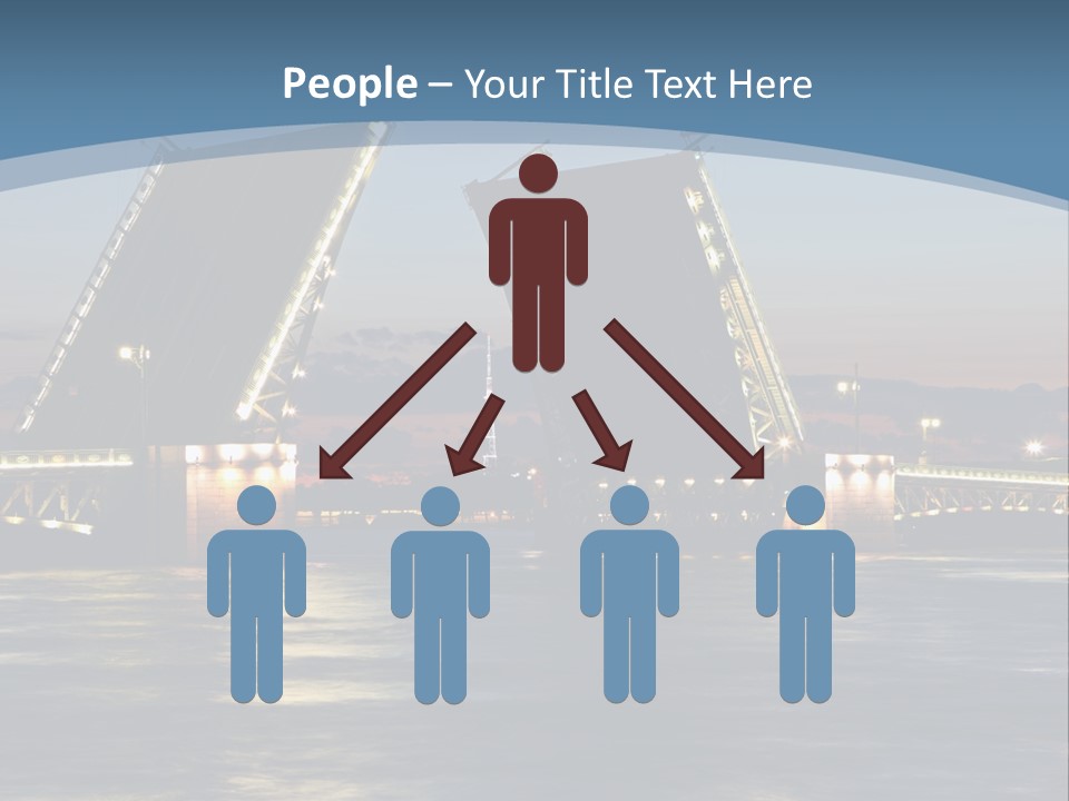 Landmarks Twilight Night Scene PowerPoint Template