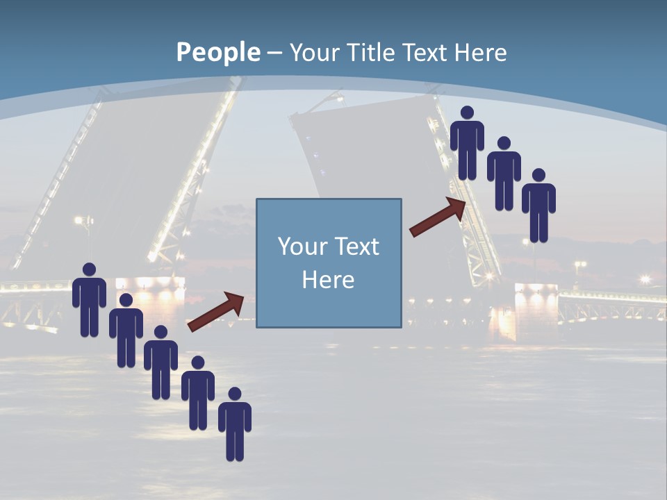 Landmarks Twilight Night Scene PowerPoint Template