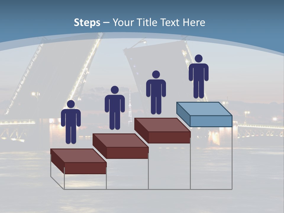 Landmarks Twilight Night Scene PowerPoint Template