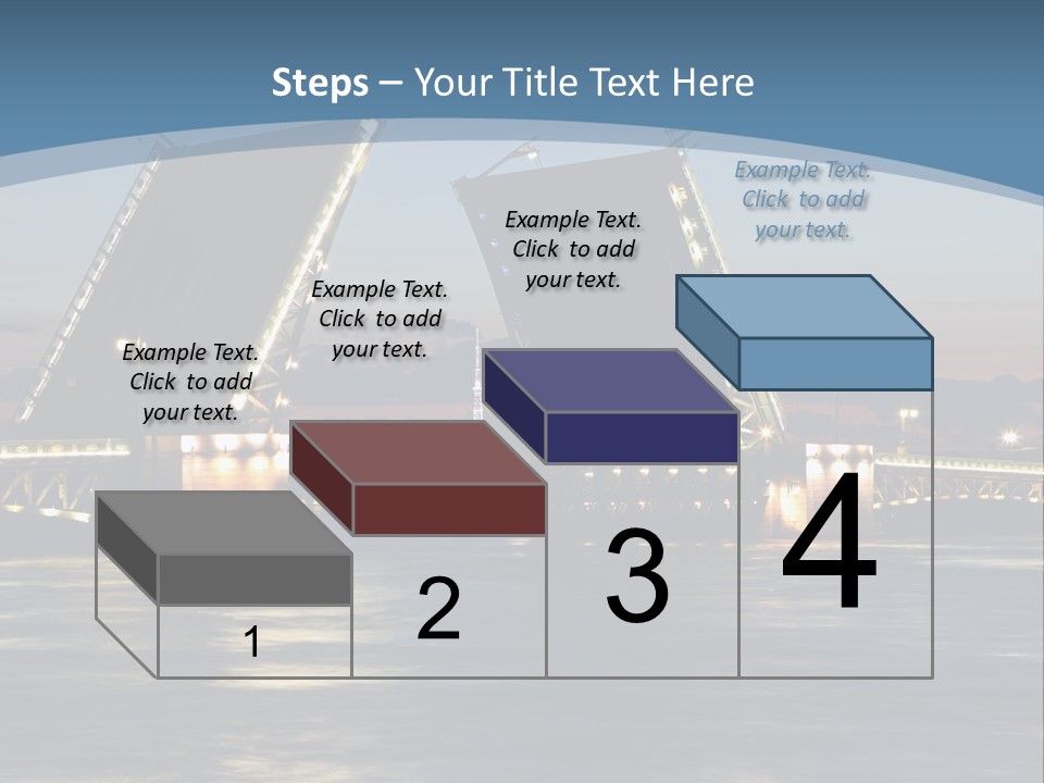 Landmarks Twilight Night Scene PowerPoint Template