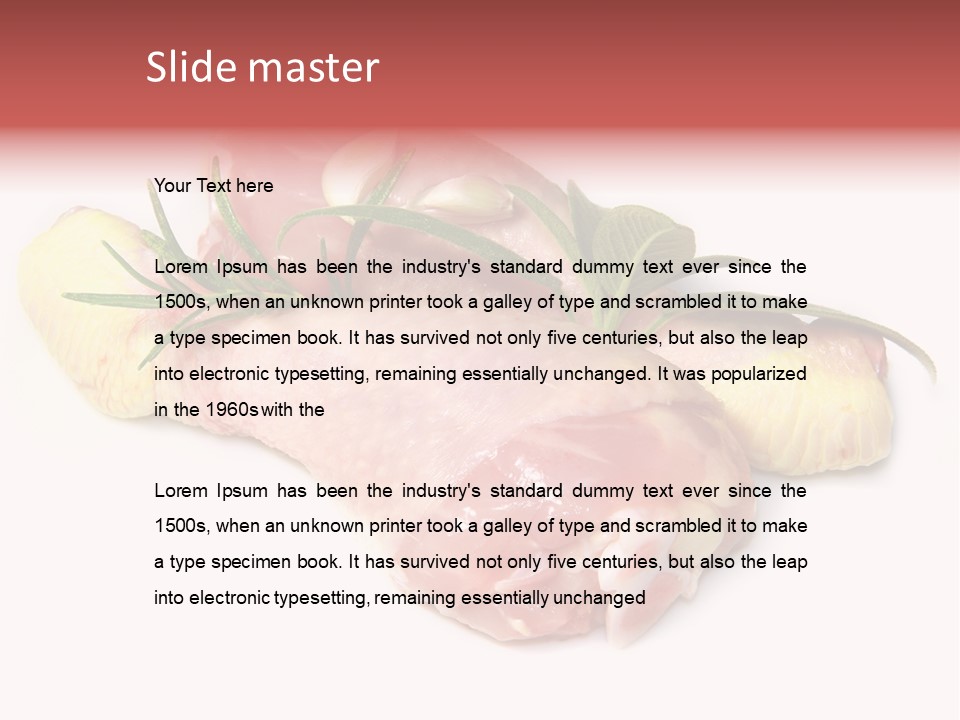 Protein Calorie Uncooked PowerPoint Template