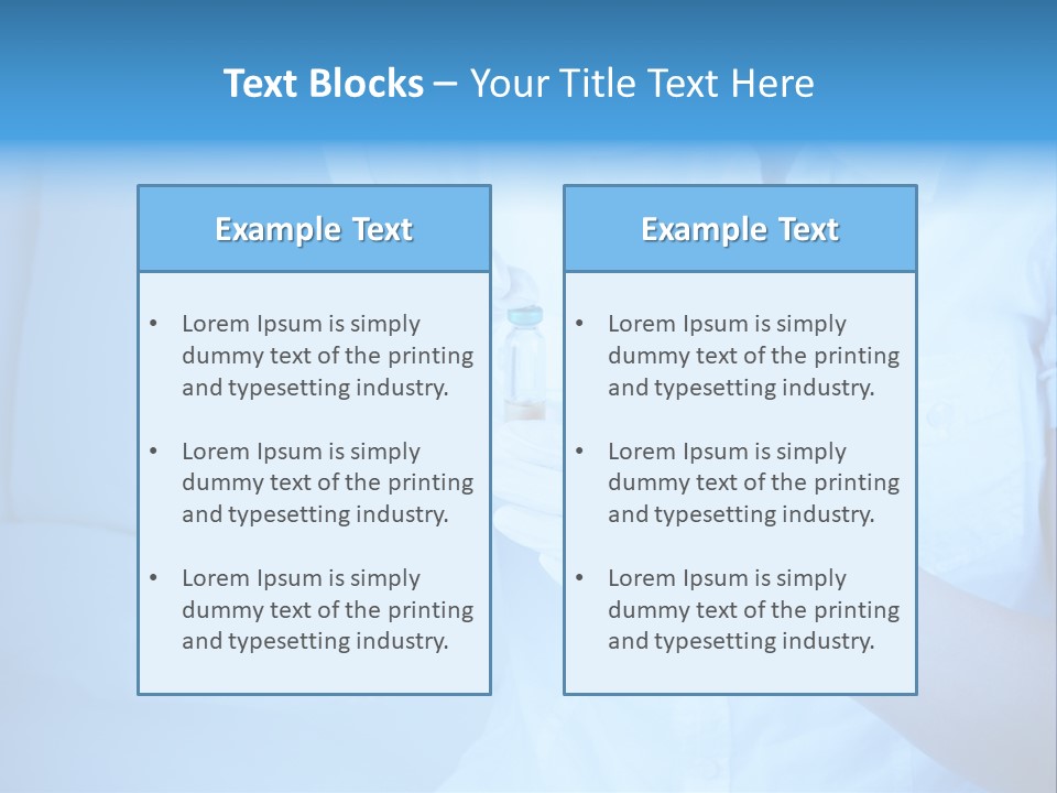 Equipment Injection Vitamin PowerPoint Template