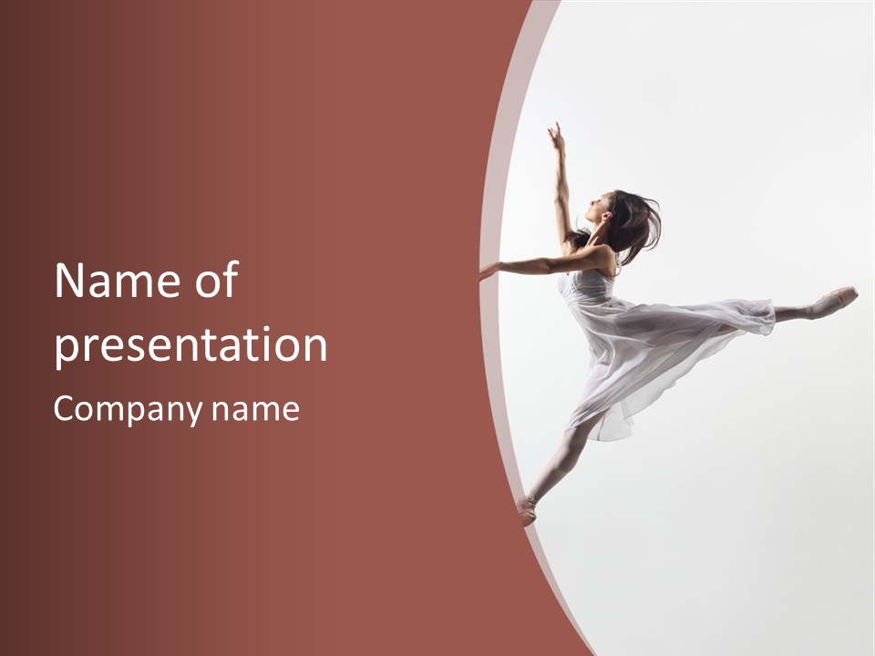 Theatrical Mid Air Tiptoe PowerPoint Template