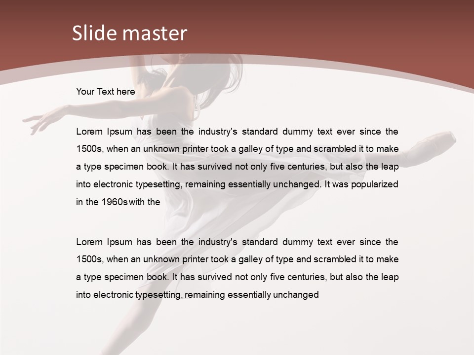 Theatrical Mid Air Tiptoe PowerPoint Template