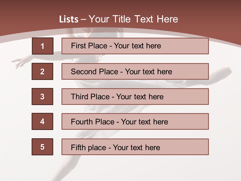 Theatrical Mid Air Tiptoe PowerPoint Template