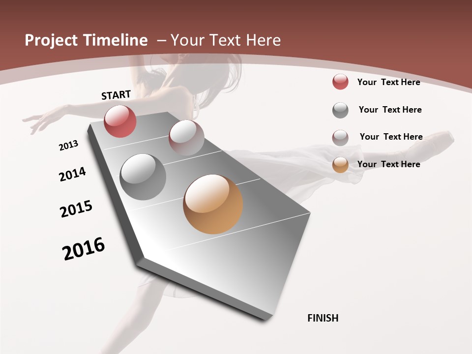 Theatrical Mid Air Tiptoe PowerPoint Template