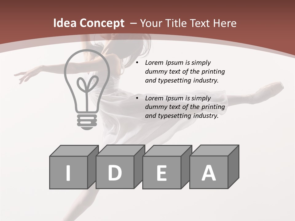 Theatrical Mid Air Tiptoe PowerPoint Template