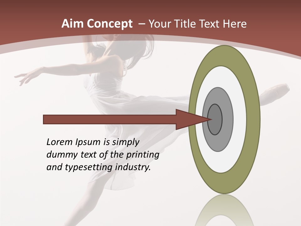 Theatrical Mid Air Tiptoe PowerPoint Template