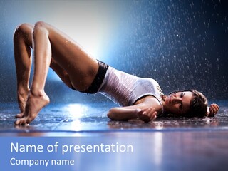 Passion Sensuality Rain PowerPoint Template