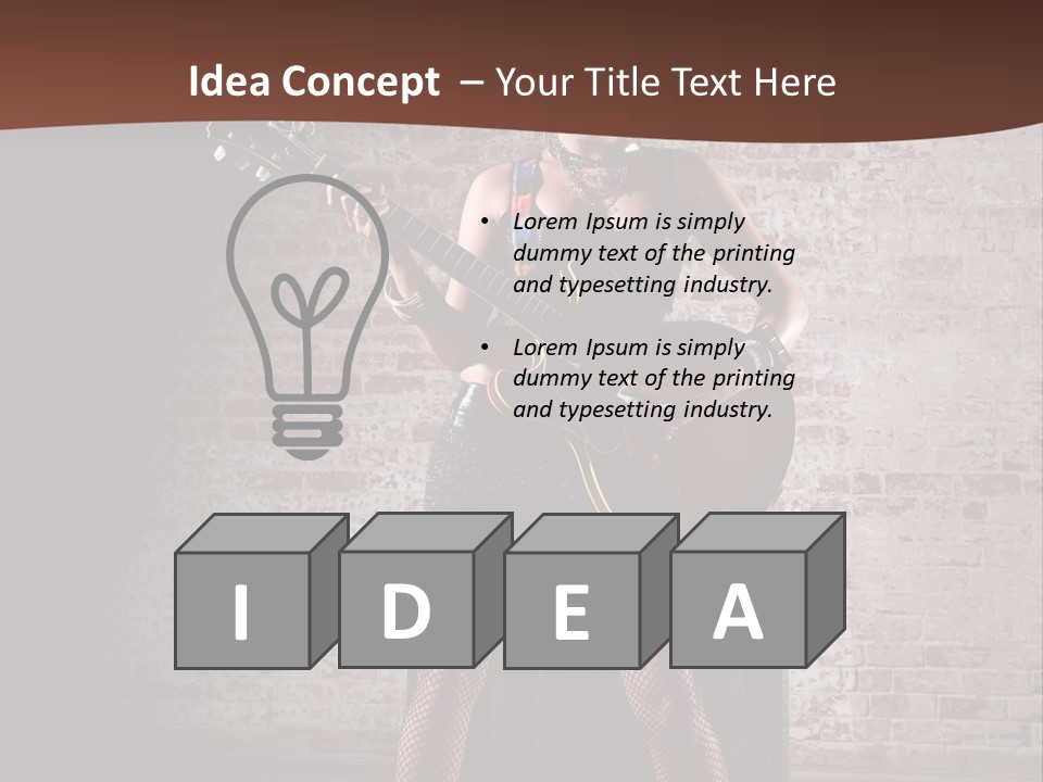 Music Cute Belly PowerPoint Template