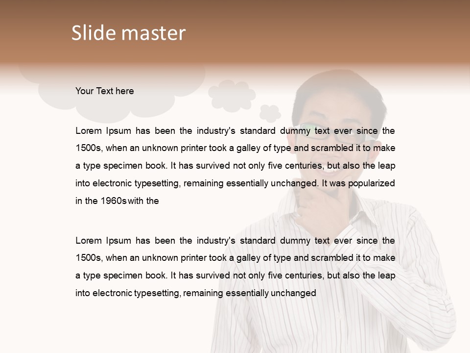 Glance Blank Smiling PowerPoint Template