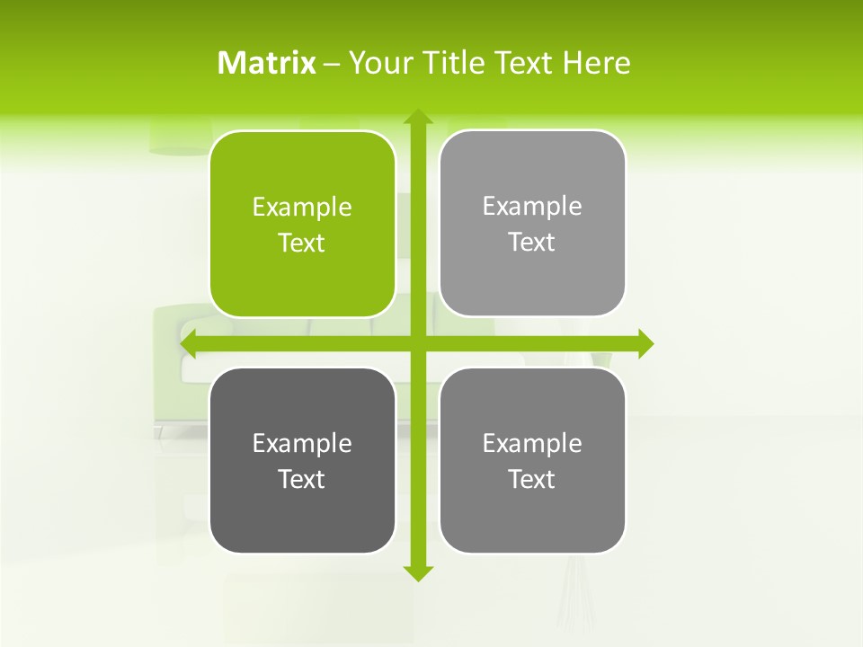 Lounge Furniture Green PowerPoint Template