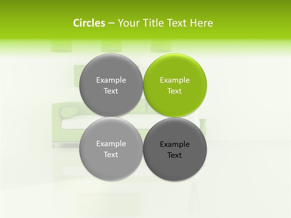 Lounge Furniture Green PowerPoint Template