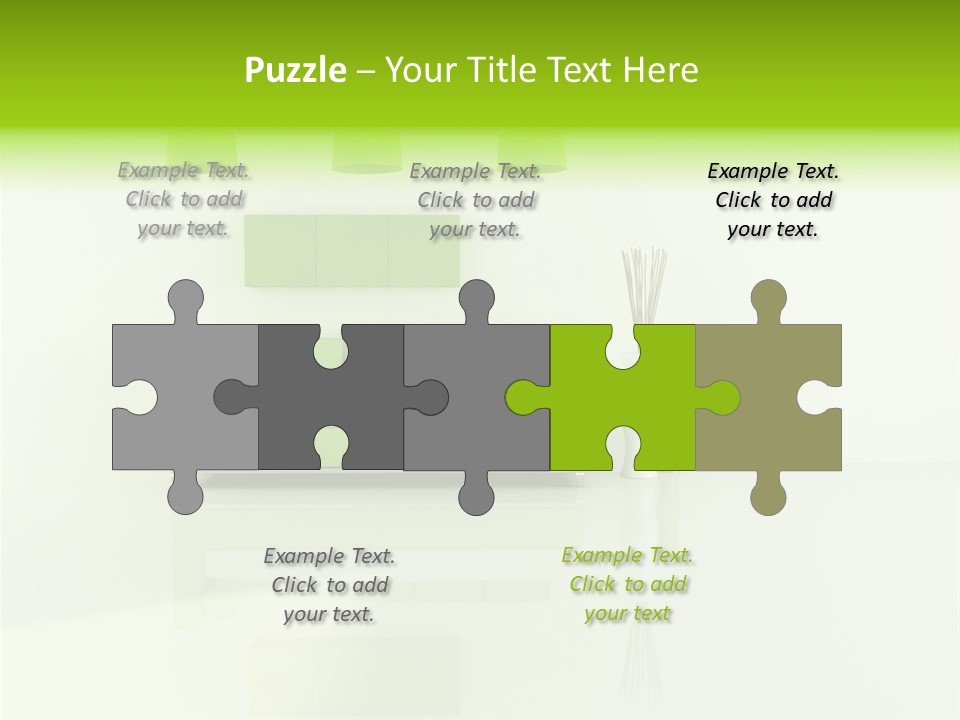 Lounge Furniture Green PowerPoint Template