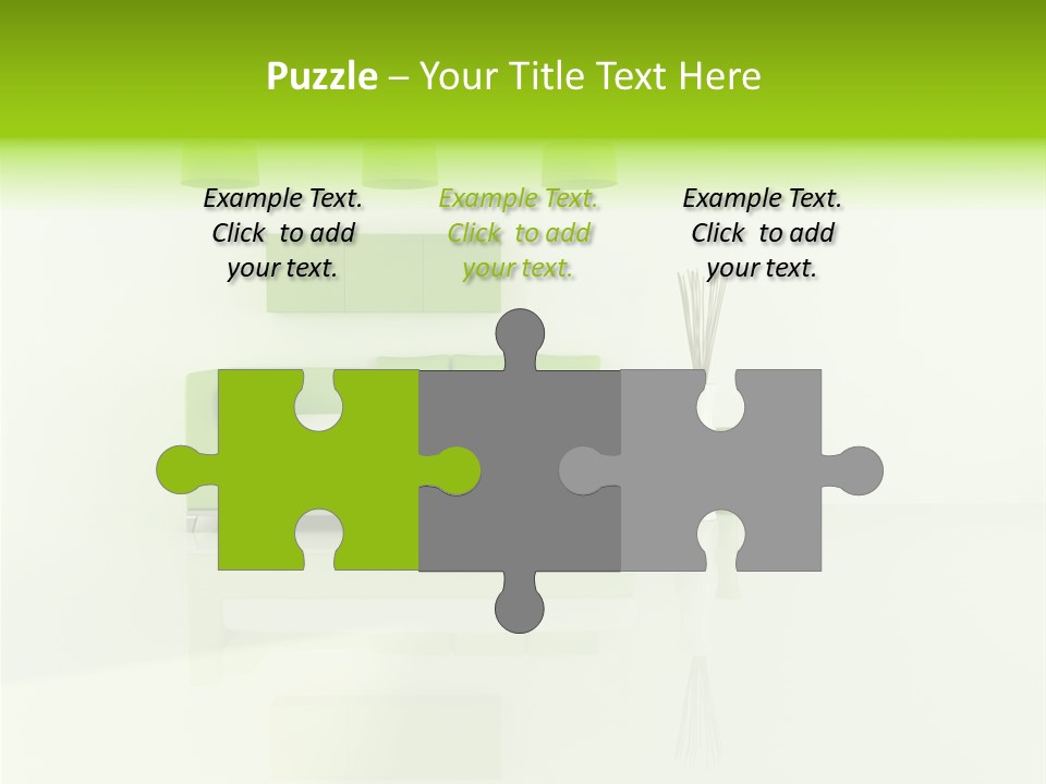 Lounge Furniture Green PowerPoint Template