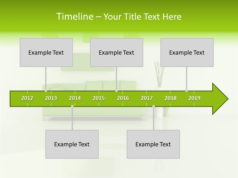 Lounge Furniture Green PowerPoint Template