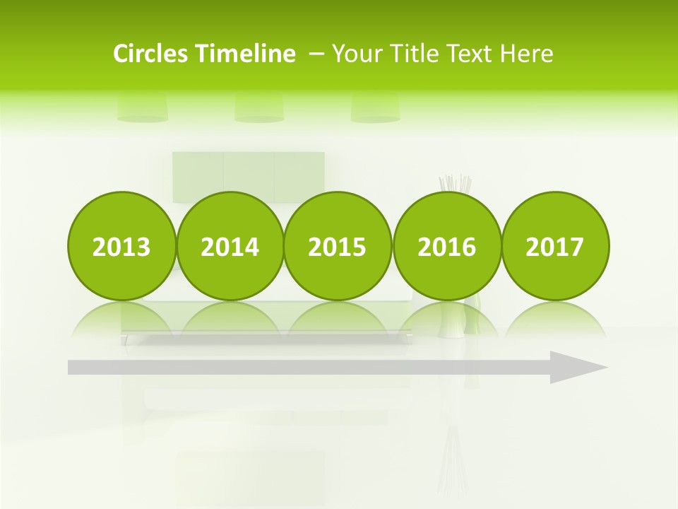 Lounge Furniture Green PowerPoint Template